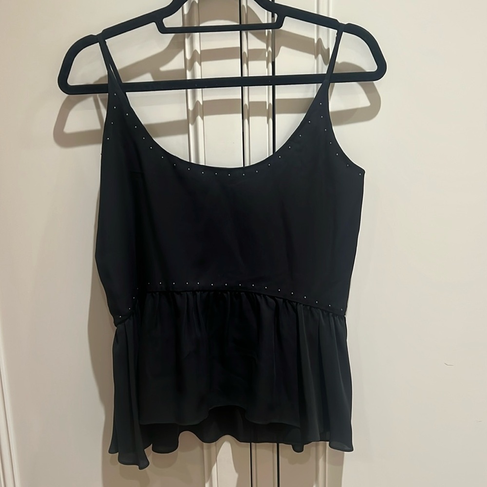 rebecca minkoff black studded tank
